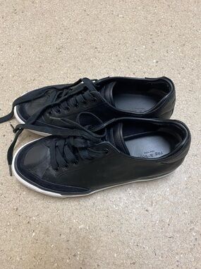 rag & bone Men's Black Leather Low-Top Sneakers